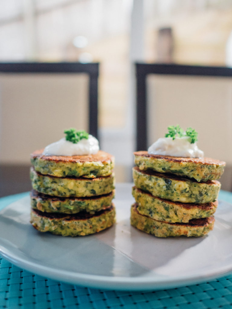 Photo of broccoli + feta fritters - healthy snack idea